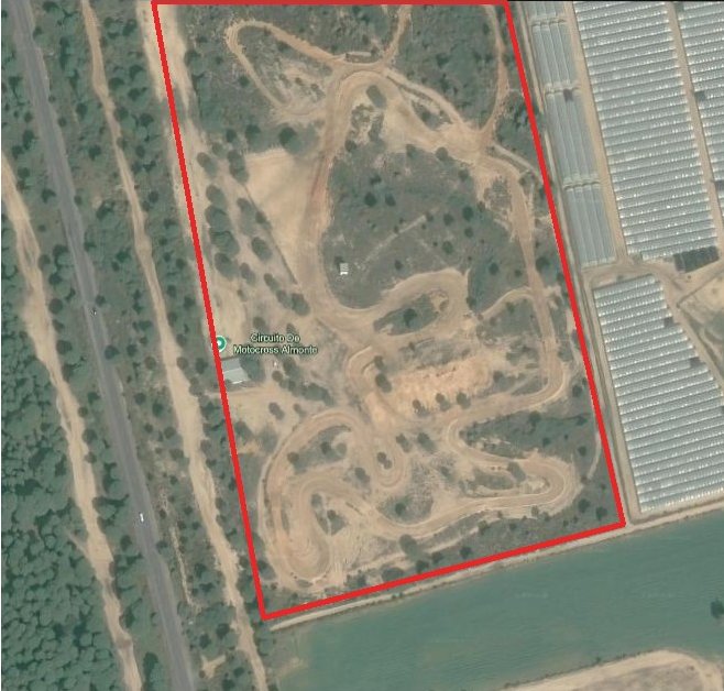 El circuito el 28 de febrero de 2021: pistas de arena entre pinos y matorral