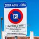 Señal de zona azul ORA en Matalascañas